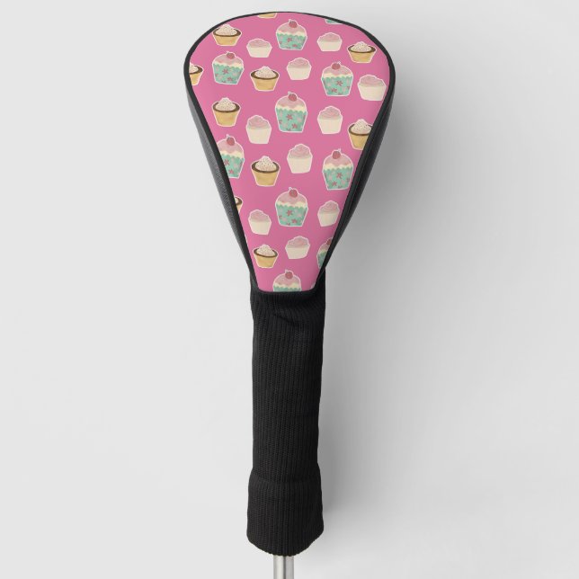 Couvre-club De Golf Motif Cupcake rose (Devant)