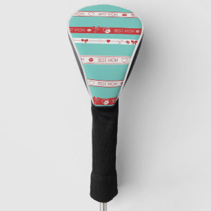 Couvre-club De Golf Motif d'amour pour la meilleure maman de l'art pop