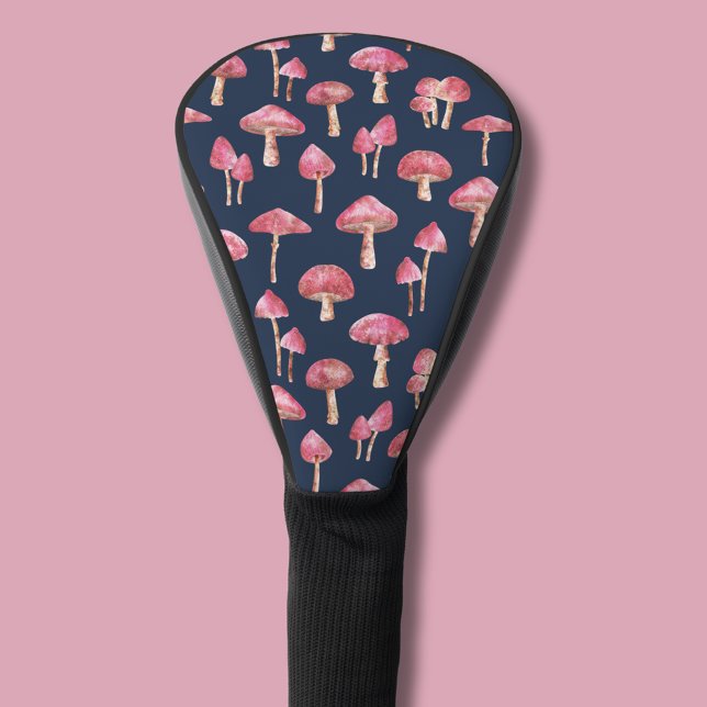 Couvre-club De Golf Motif d'aquarelle de champignon (Mushroom pattern golf head cover)