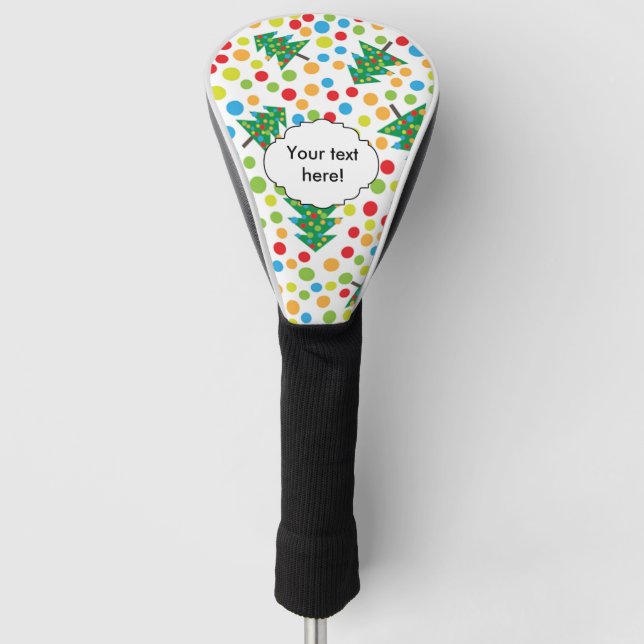 Couvre-club De Golf Motif d'arbres de Noël (Devant)