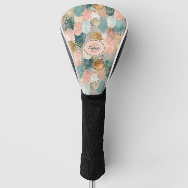 Couvre-club De Golf Motif de brosse vertical dynamique (2) (Devant)