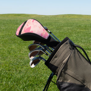 Couvre-club De Golf Motif de camouflage rose, Votre nom, Personnaliser