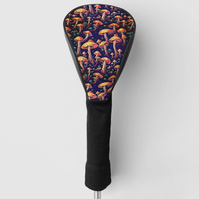 Couvre-club De Golf Motif de champignons (Devant)