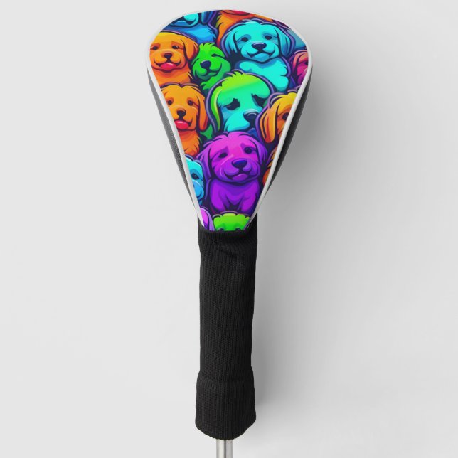 Couvre-club De Golf Motif de chien branché pour les amoureux des anima (Devant)