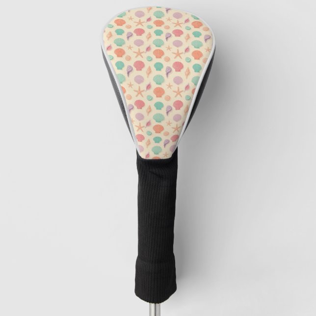 Couvre-club De Golf Motif de coquillage côtier (Devant)