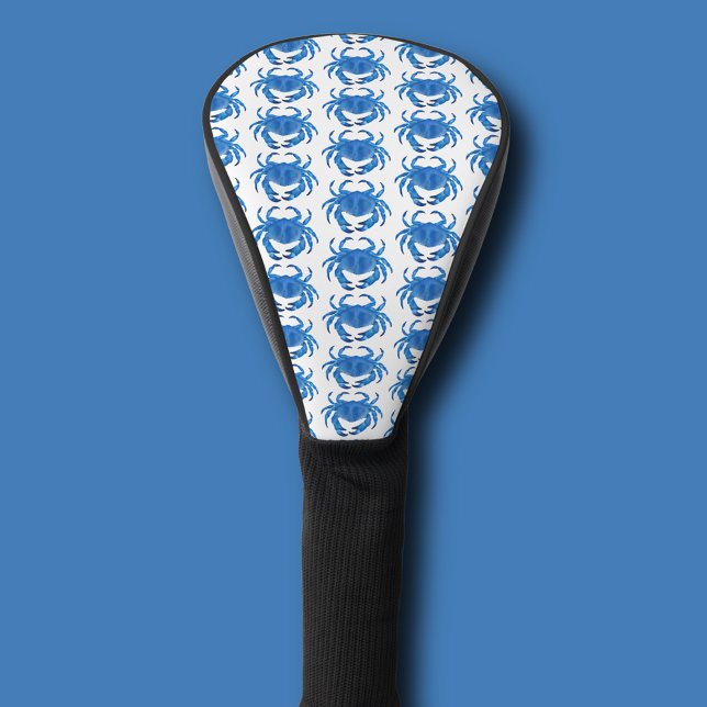 Couvre-club De Golf Motif de crabe bleu (Blue crab pattern gold head cover)