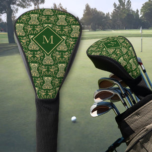 Couvre-club De Golf Motif de Damas de Corse Florale