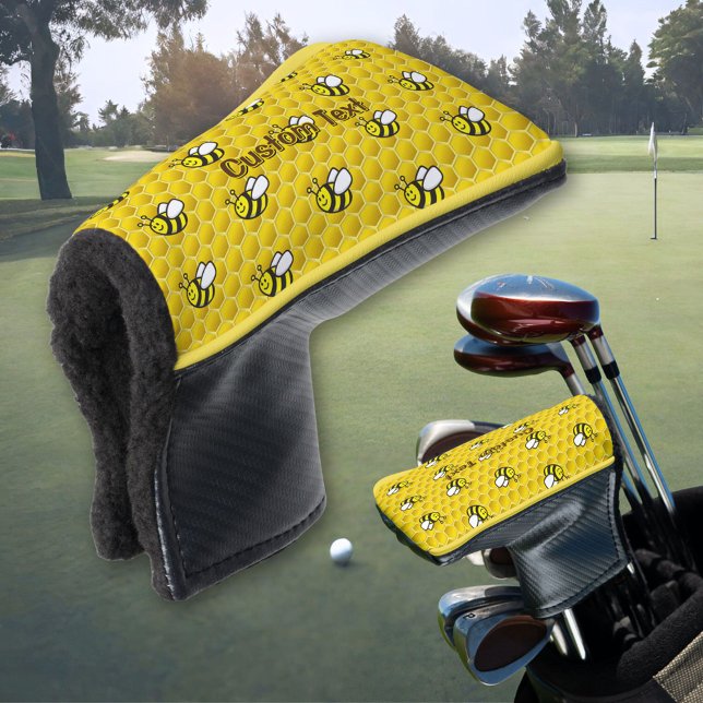 Couvre-club De Golf Motif de dessin d'abeille (Créateur téléchargé)