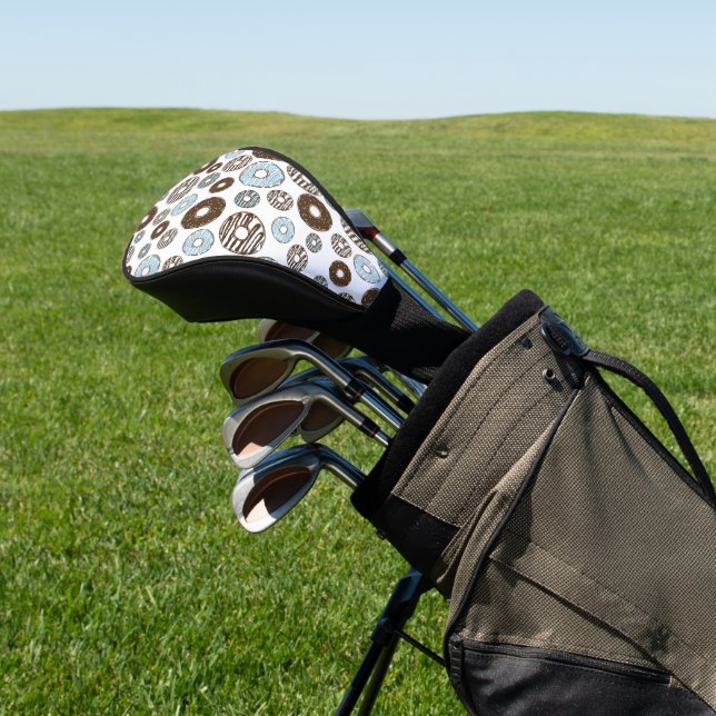 Couvre-club De Golf Motif De Donuts, Donuts Bleus, Donuts Brown (In Situ)