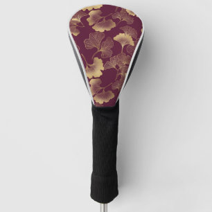 Couvre-club De Golf Motif de feuille de ginkgo d'or d'automne