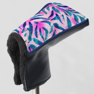 Couvre-club De Golf Motif de feuille tropicale rose