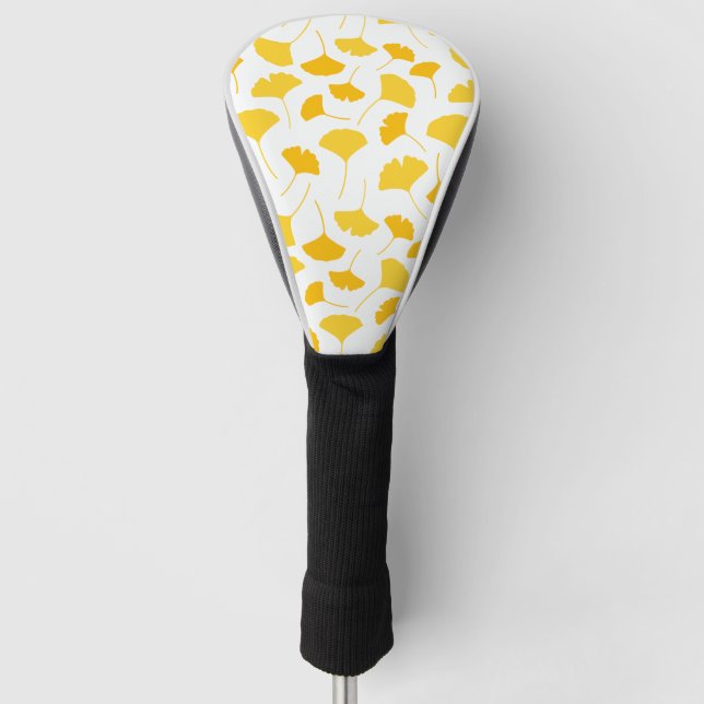 Couvre-club De Golf Motif de feuilles de Ginkgo jaune (Devant)