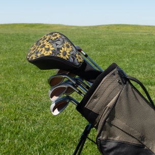 Couvre-club De Golf Motif de fleur Suzanne jaune à oeil noir