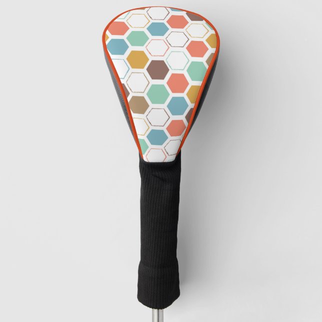 Couvre-club De Golf Motif de module de ruche d'abeille (Devant)