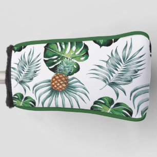 Couvre-club De Golf Motif de palmier de jungle à l'aquarelle tropicale