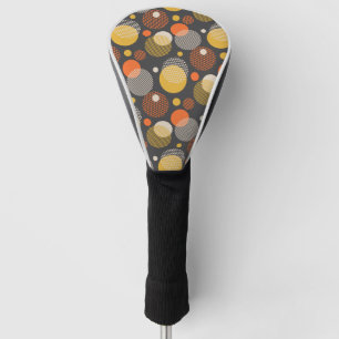 Couvre-club De Golf Motif de rayure de point de polka