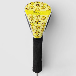 Couvre-club De Golf Motif Empreinte de patte Leopard Ajouter un nom