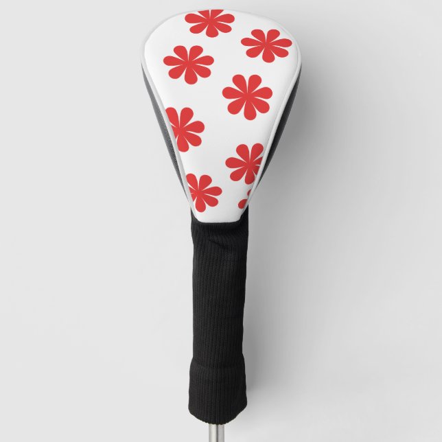Couvre-club De Golf Motif Fleur Abstrait (Devant)