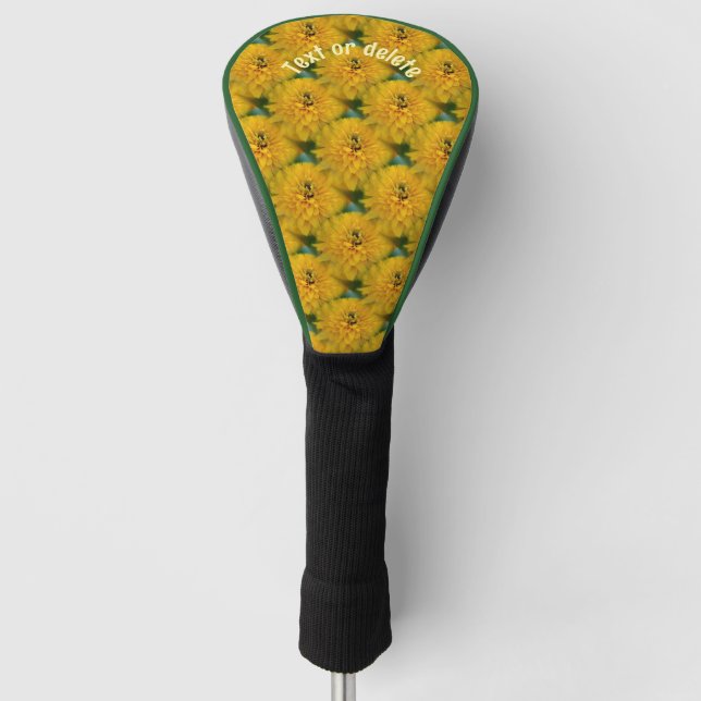 Couvre-club De Golf Motif Fleur Jaune Faisée Personnalisé (Devant)