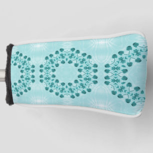 Couvre-club De Golf Motif floral, bleu Turquoise