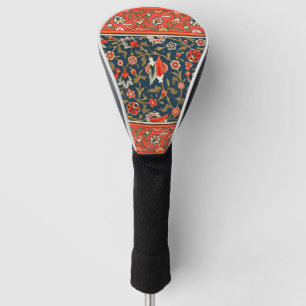 Couvre-club De Golf Motif floral indo-persan bohème vintage rouge