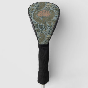 Couvre-club De Golf Motif floral victorien antique terre cuite sauge