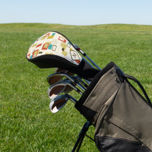 Couvre-club De Golf Motif géométrique moderne et coloré du milieu du s