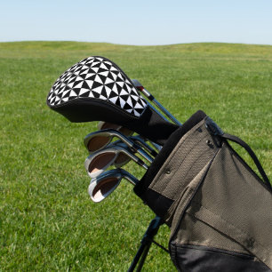 Couvre-club De Golf Motif géométrique noir et blanc