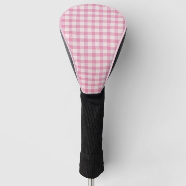 Couvre-club De Golf Motif Gingham Rose Bébé (Devant)