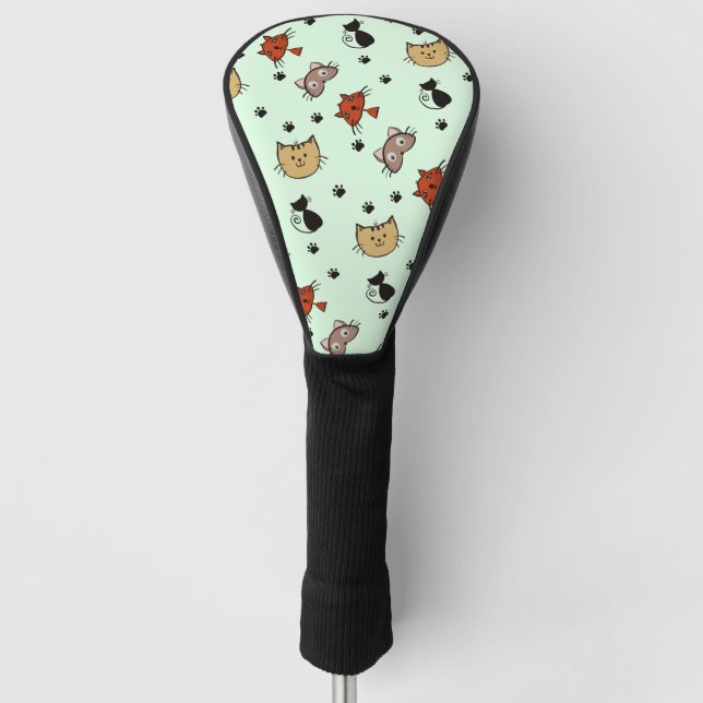 Couvre-club De Golf Motif Kitty Cat (Devant)