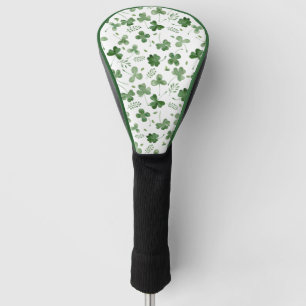 Couvre-club De Golf Motif mou de shamrock d'aquarelle