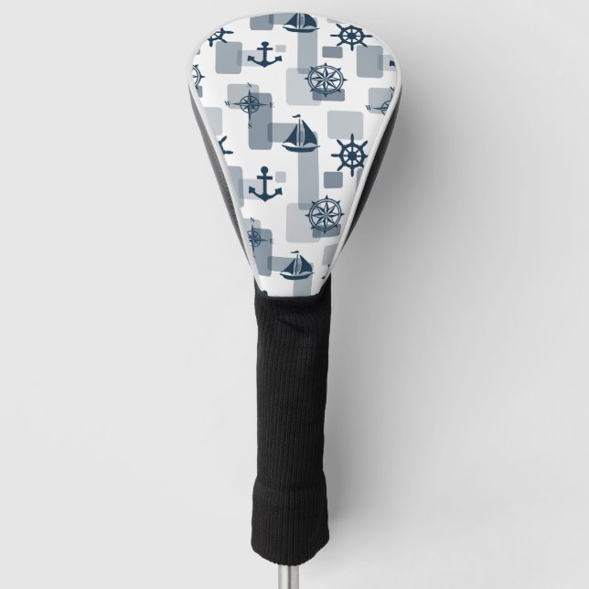 Couvre-club De Golf Motif nautique (Devant)