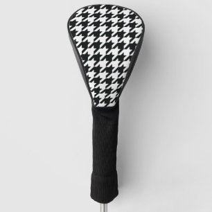 Couvre-club De Golf Motif noir blanc de Houndstooth