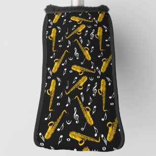 Couvre-club De Golf Motif note musique saxophone
