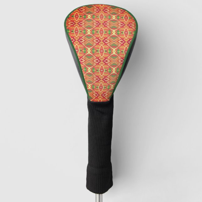 Couvre-club De Golf Motif orange et vert (Devant)