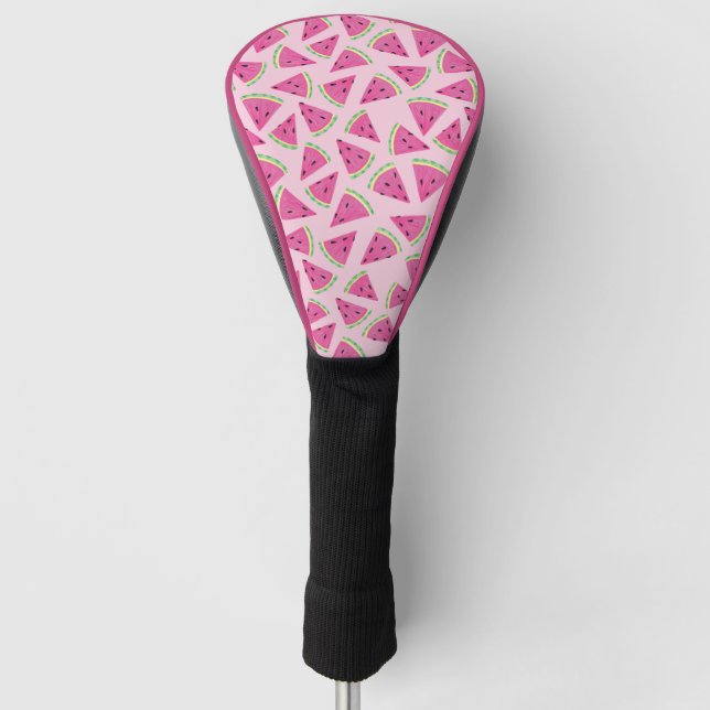 Couvre-club De Golf Motif pastèque de fruit d'été tropical (Devant)