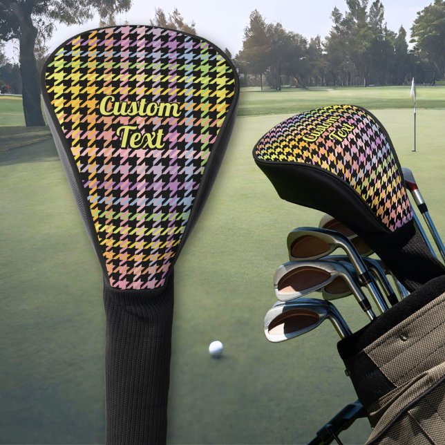 Couvre-club De Golf Motif Rainbow Houndstooth (Créateur téléchargé)
