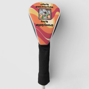 Couvre-club De Golf Motif rétro coloré "Super Golfer Cool Papa"