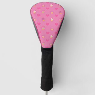 Couvre-club De Golf Motif rose de petit gâteau