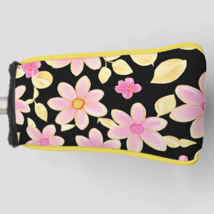 Couvre-club De Golf Motif rose et noir