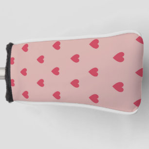 Couvre-club De Golf Motif rose Retro Coeur Y2K avec Arrière - plan ros