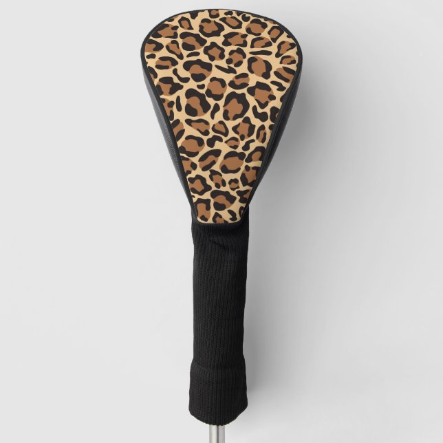 Couvre-club De Golf Motif sans voile Leopard (Devant)