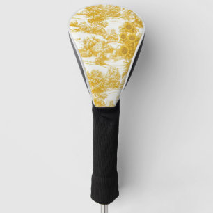 Couvre-club De Golf Motif Toile de Tournesol de Campagne Français Doré