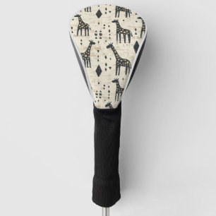 Couvre-club De Golf Motif tribal de girafe bohème