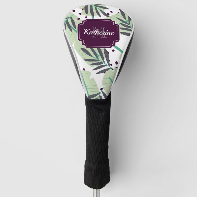 Couvre-club De Golf Motif Tropical (Devant)