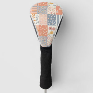 Couvre-club De Golf Motif vintage à écailles florales - Pastel (9)
