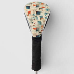 Couvre-club De Golf Motif vintage pour le bloc-notes (3)