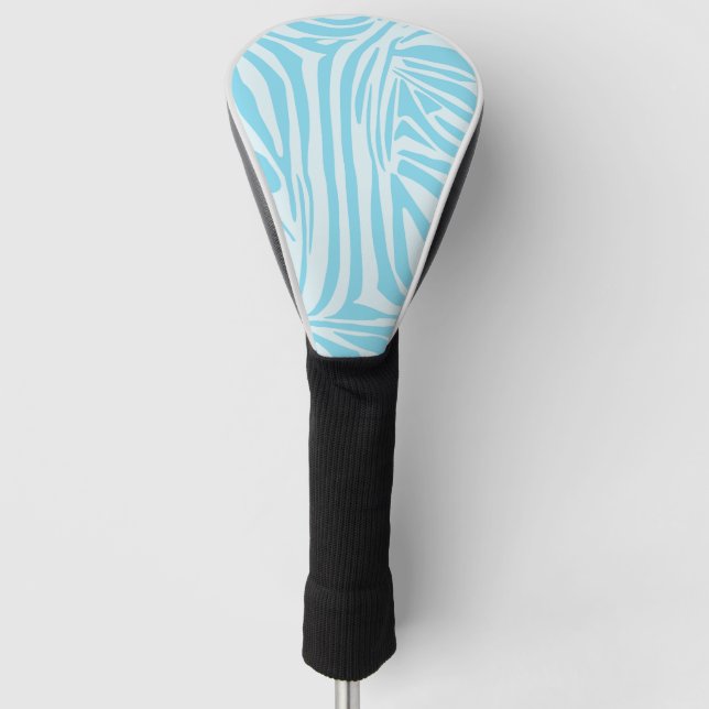 Couvre-club De Golf Motif Zèbre Bleu (Devant)