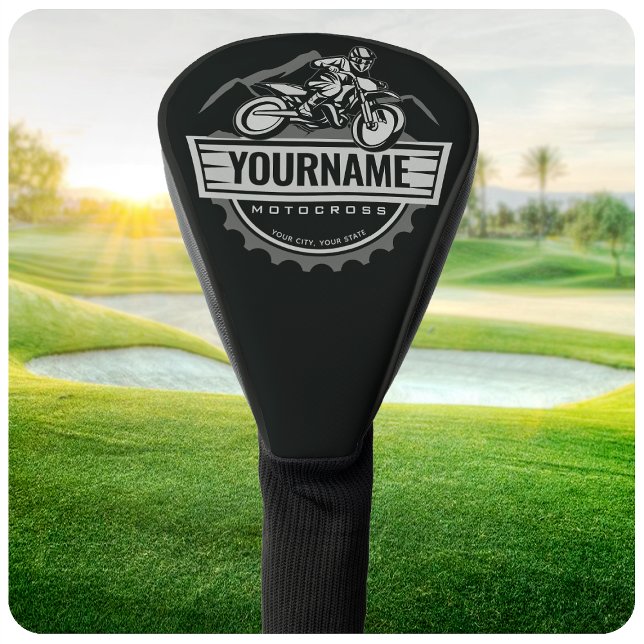 Couvre-club De Golf Motocross personnalisée Rider Dirt Bike Hill Racin (Créateur téléchargé)