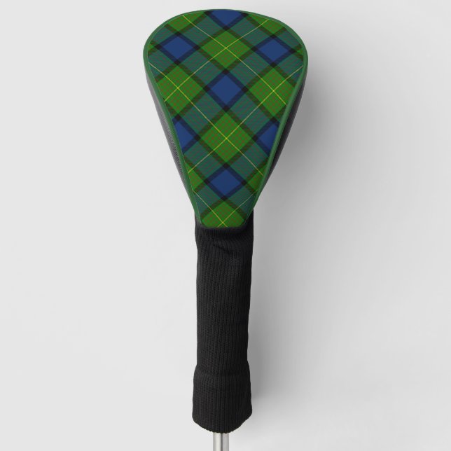 Couvre-club De Golf Muir Moore écossais vert bleu plaid (Devant)
